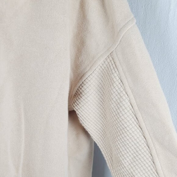 Aerie Women's Beige Smiley Crew Neck Long Sleeve Gateway Casual Sweatshirt Sz S - Picture 4 of 8